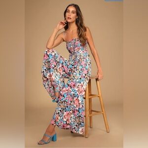 Lulu’s floral jumpsuit